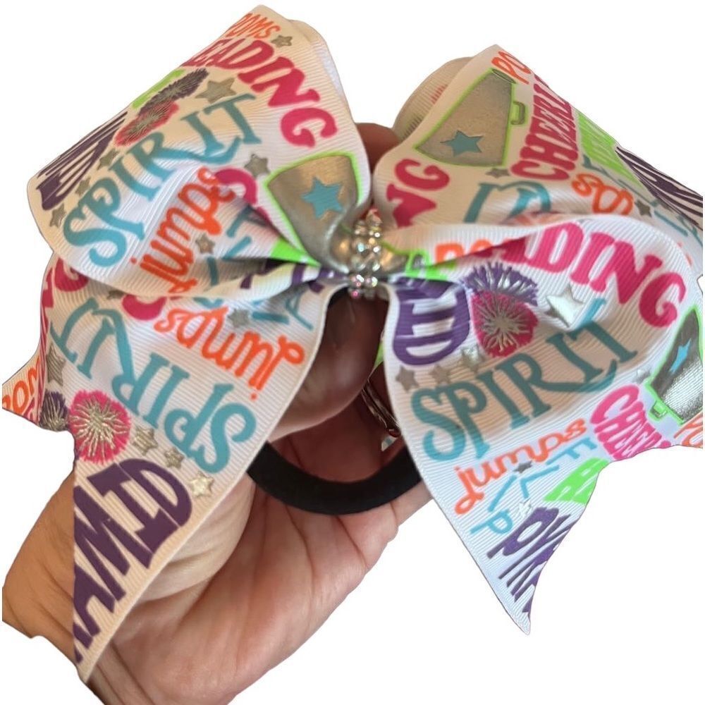 8” Large Cheer Bows Wide Grosgrain Ribbon